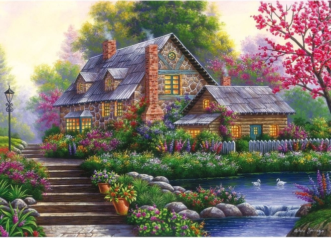 Puzzle cabană romantică 1000 piese