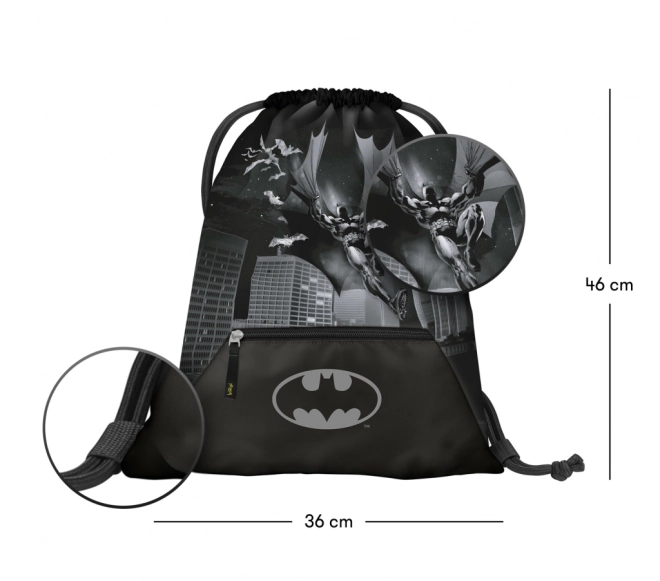 Set 3 piese: ghiozdan, penar și sac Batman Dark City