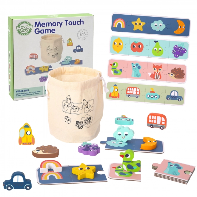 Woopie Green Pexeso din Lemn - Puzzle Tactile