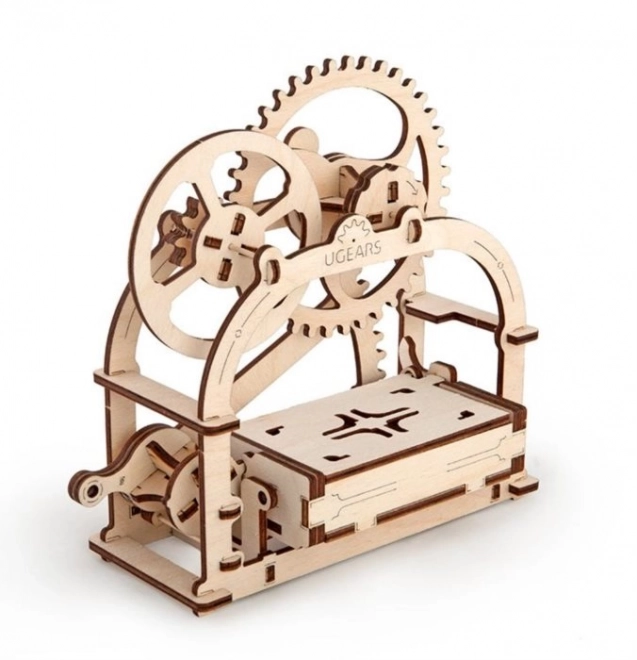 puzzle 3D mecanic UGEARS - cutie de lemn