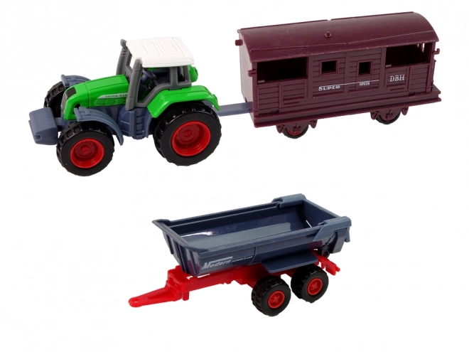 Set vehicule agricole tractoare din metal 12 piese