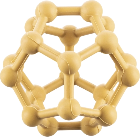 Jucărie de dentiție din silicon Atom, Mustard Yellow