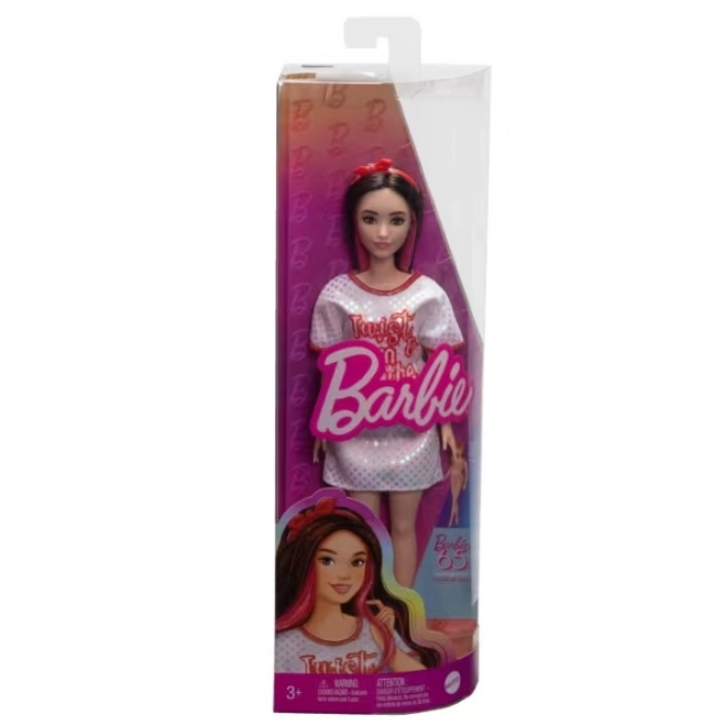 Barbie Model în Rochie Albă Strălucitoare