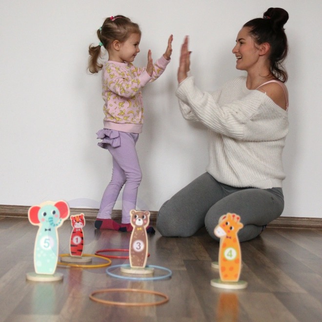 Joc de îndemânare din lemn Animăluțe Tooky Toy