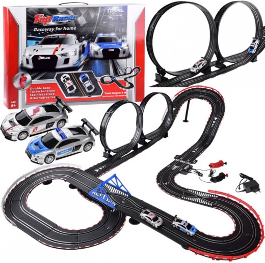 Pistă de curse pentru mașini electrice 2 autovehicule AUDI 8 m RC0620