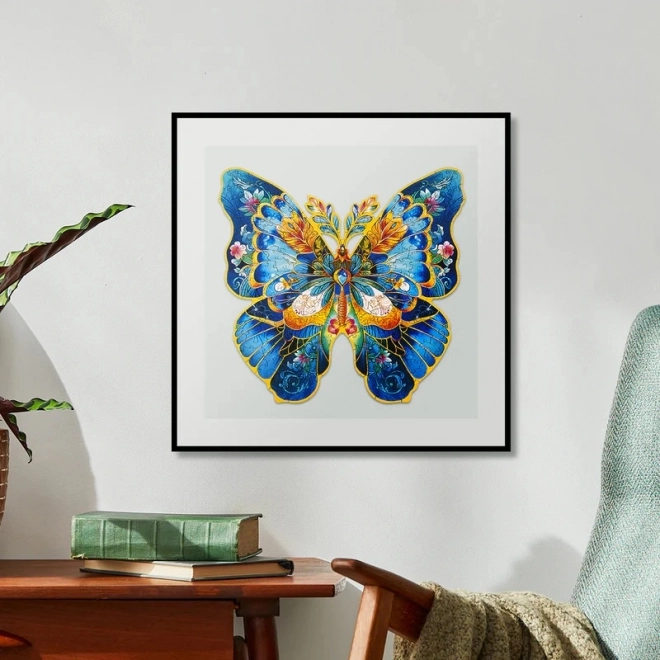 Puzzle din lemn Fluture Morpho Helena