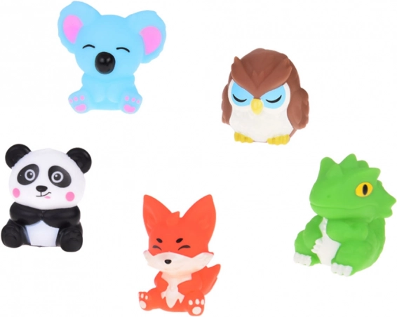 Mănuși de deget din cauciuc ZOO animale - set de 5 figurine