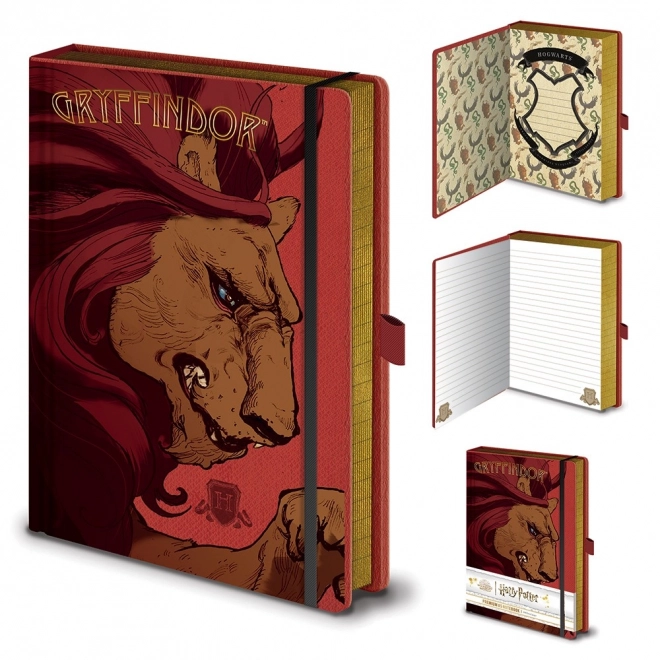 Caiet A5 premium, Harry Potter - Motiv Gryffindor