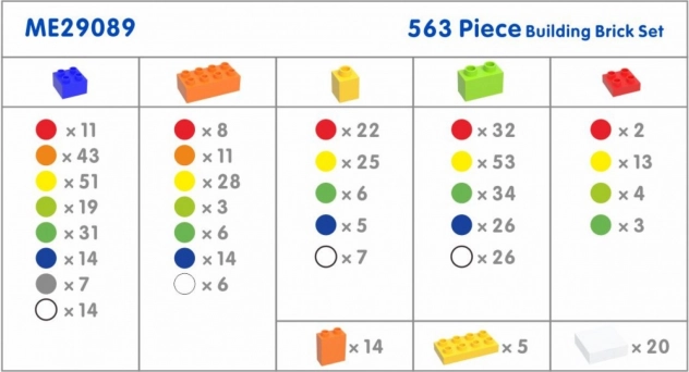 Set de construcție MASTERKIDZ STEM cu 563 piese și 4 atașamente pentru panou