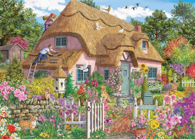 Puzzle Casă cu Acoperiș de Paie 1000 Piese