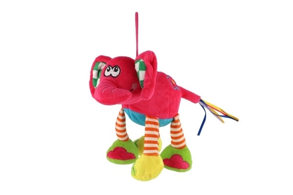 Elefant de pluș colorat 17 cm