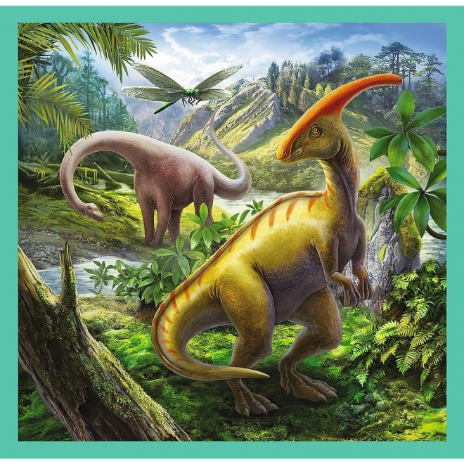 Puzzle 3 în 1 - Lumea uimitoare a dinozaurilor