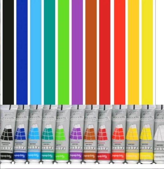 Vopsele pentru pictat textile 12 culori