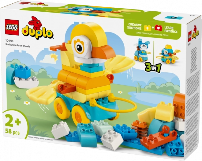 LEGO DUPLO 3 în 1: Animale pe roți