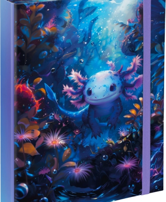 Copertă pentru caiete școlare A5 cu motiv Axolotl