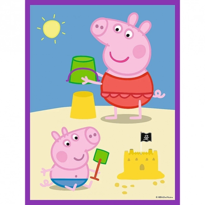 Puzzles duble față Peppa Pig: Bună ziua TREFL BABY MAXI