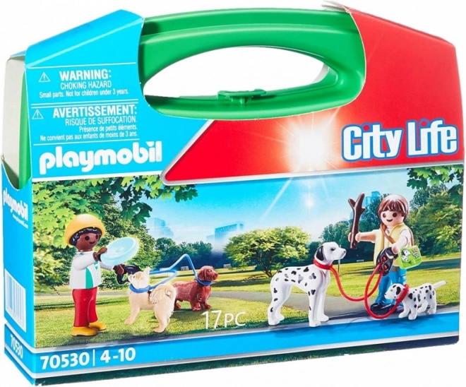 Săculeț orașului Playmobil Plimbare cu câinii