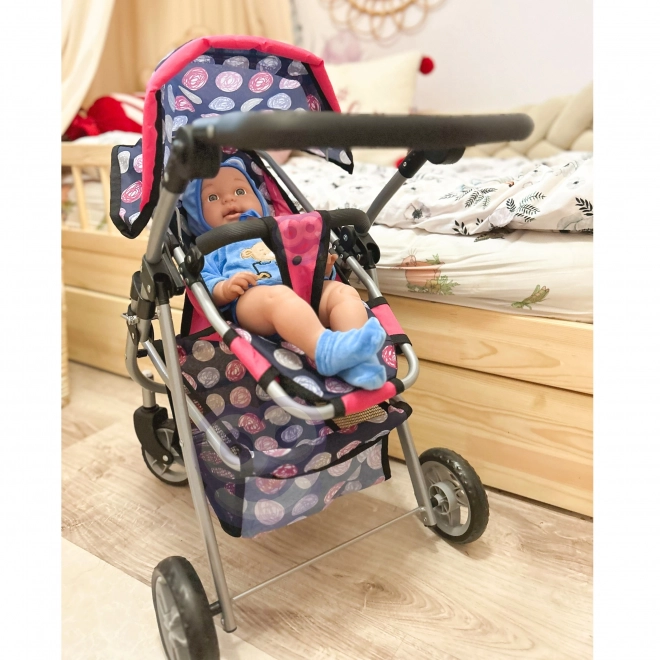 Carucior pentru papusi ajustabil Woopie Royal cu 4 roti
