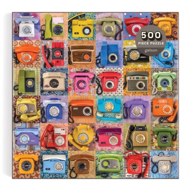 Puzzle telefoane blocul estic 500 piese Galison Troy Litten