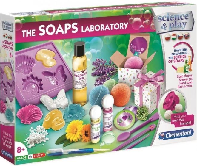 Clementoni science & play laborator pentru fabricarea săpunurilor