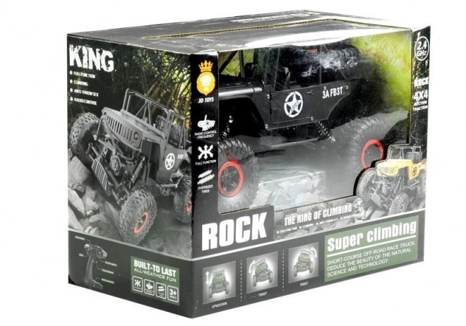Mașină cu telecomandă Jeep R/C 1:18 negru