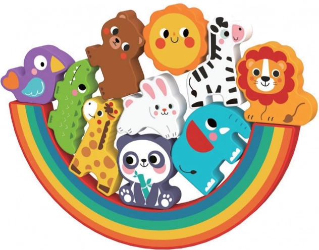 Puzzle echilibru cu animăluțe 2 în 1