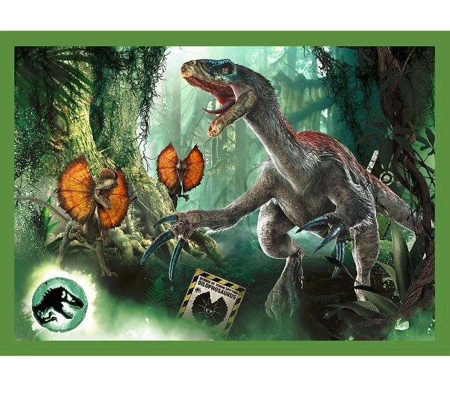 Puzzle 4 în 1 Dinozauri periculoși Jurassic World