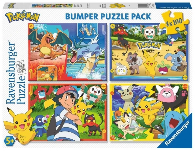 Puzzle Pokémon din Alola 4x100 piese