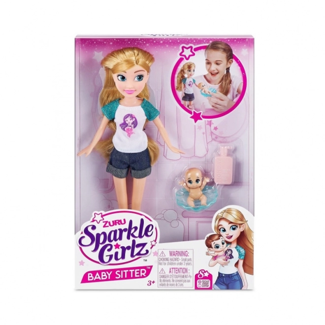 Set pentru îngrijirea copiilor cu păpușă Sparkle Girlz