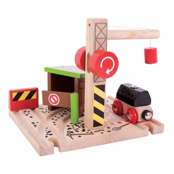 Mina de cărbune cu macara Bigjigs Rail