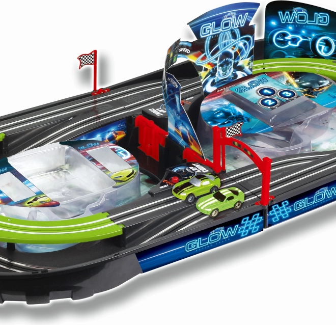 Autodrom iluminat pliabil pentru copii