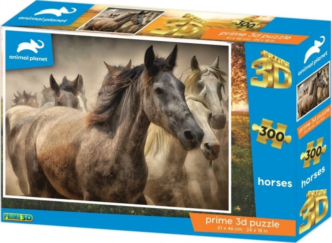 Puzzle 3D planeta animală: Cai 300 piese