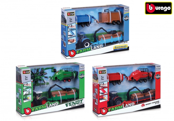 set cadou tractor fermă 10 cm