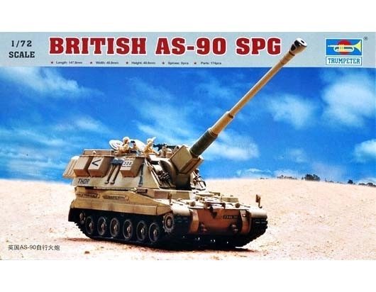 Model din plastic a tunului autopropulsat British AS-90