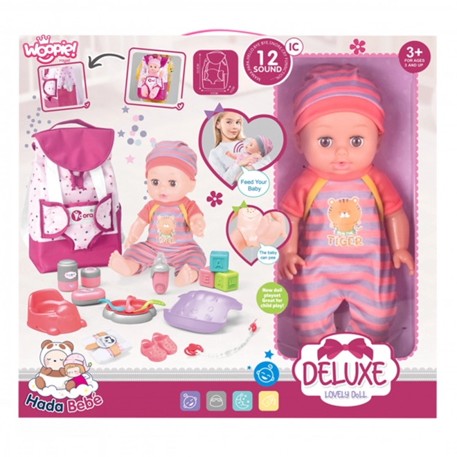 Set Baby Păpușă Cu Accesorii 19 Elemente