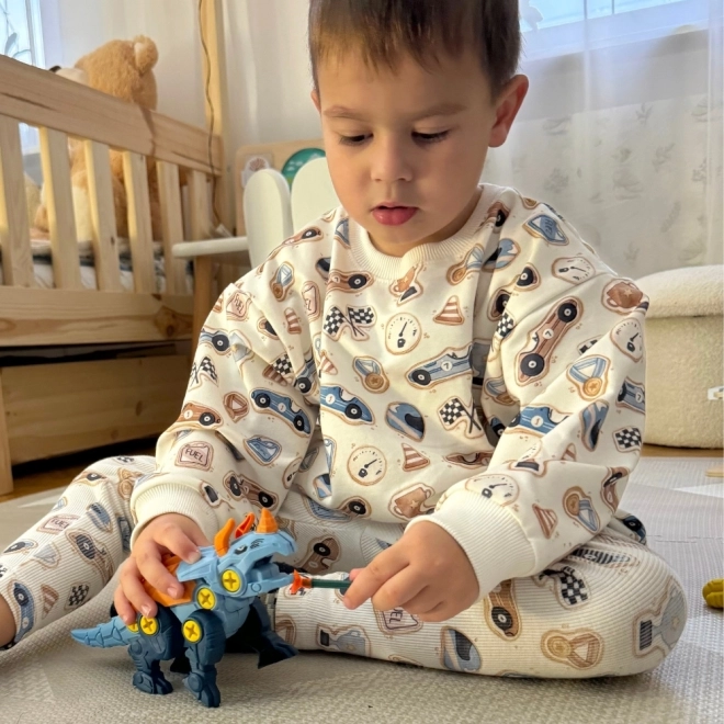 Set Construcție Dinozauri WOOPIE cu Șurubelniță și Mașină de Găurit