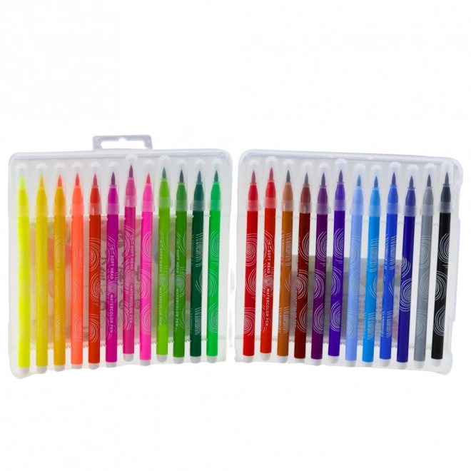 Markere Colorate În Organizator Set 24 Bucăți
