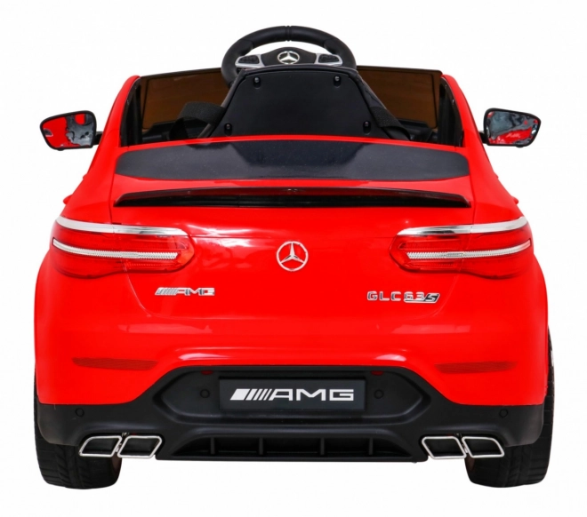 Mercedes Benz GLC63S pentru copii roșu + telecomandă + tracțiune 4x4 + MP3 LED + EVA + pornire lentă