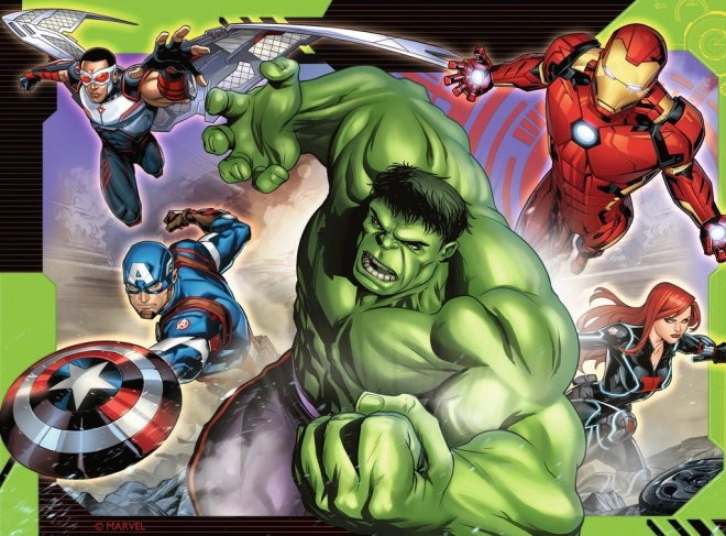 Puzzle Avengers RAVENSBURGER: Eroii cei mai puternici 4 în 1