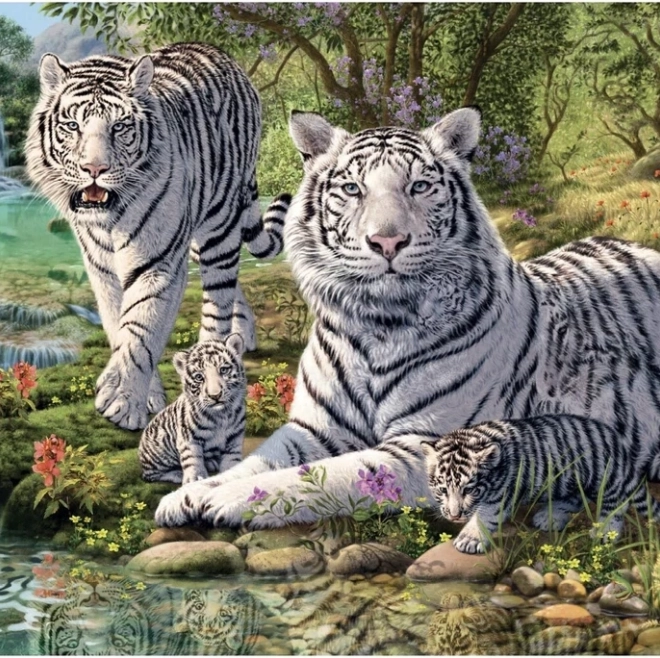Puzzle Tigrii Albi 1000 Piese – Colecția Secretă de la Dino