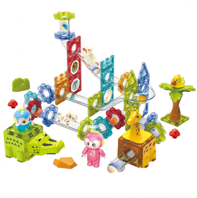 Magnetic blocks traseu pentru bile paradisul animalelor 104 elemente