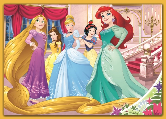 puzzle Disney Prințese zi fericită 4 în 1