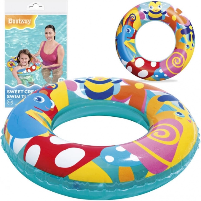 bestway colac gonflabil pentru copii 56 cm cu animăluțe drăgălașe – Louka