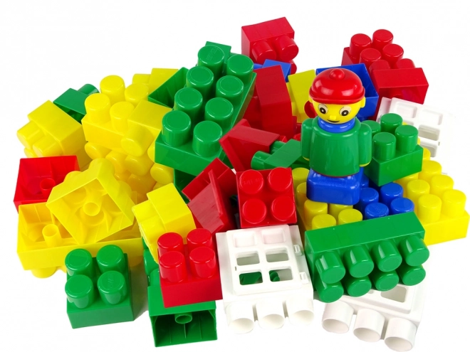 Blocuri de construcție colorate de dimensiune medie - 65 de piese