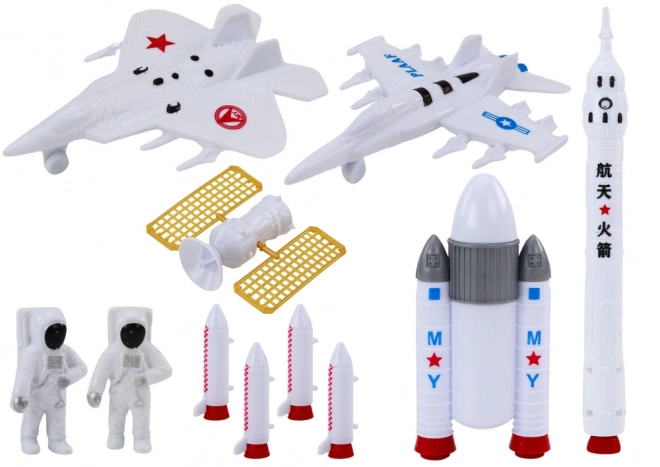 Set Figuri Spațiale Astronauți și Rachete