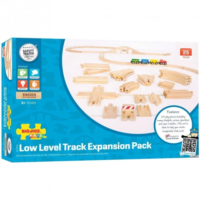 Set Bigjigs Rail Piese De Șine Din Lemn 25 De Piese