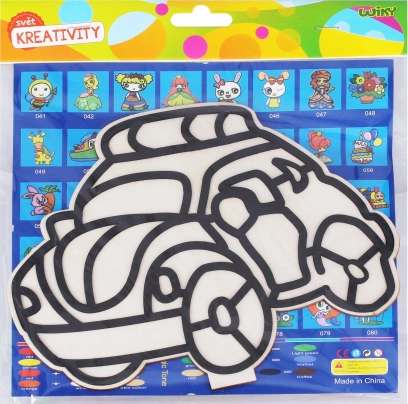 Set creativ pentru copii – imagine din lemn cu plastilină cu biluțe