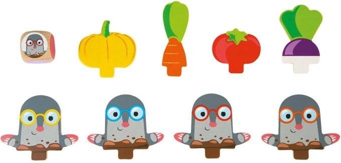 Figurine de cârtițe în culori vii