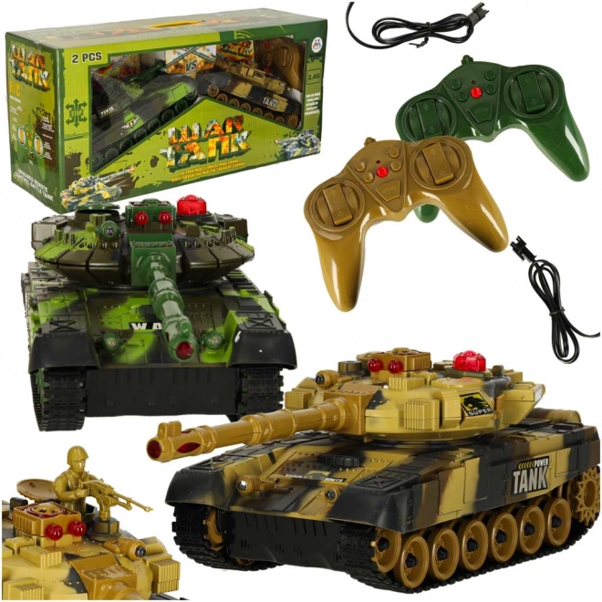 Tancuri RC T90 controlate de la distanță 2,4 GHz – set de 2 bucăți