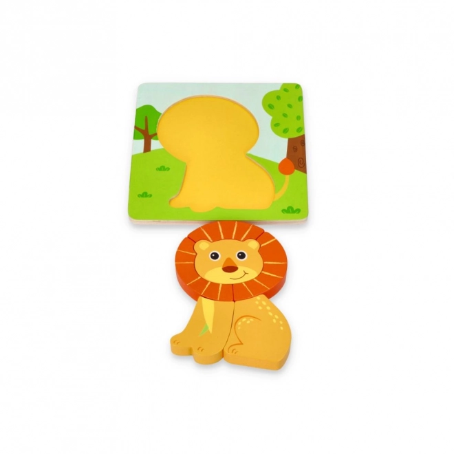 Set de patru puzzle-uri cu animale